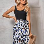 Printed Scoop Neck Sleeveless Dress