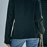 Double-Breasted Padded Shoulder Blazer