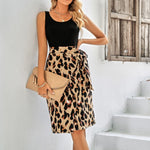Printed Scoop Neck Sleeveless Dress