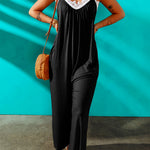 Full Size Spaghetti Strap Wide Leg Jumpsuit