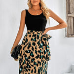 Printed Scoop Neck Sleeveless Dress