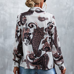 Printed Button Down Long Sleeve Shirt