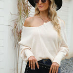 V-Neck Dolman Sleeve Sweater