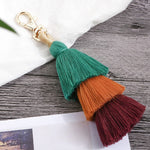 Layered Tassel Keychain