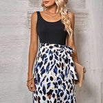 Printed Scoop Neck Sleeveless Dress