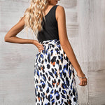 Printed Scoop Neck Sleeveless Dress