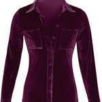Button Up Collared Shirt with Breast Pockets