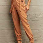Tie Waist Cropped Pants