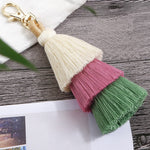 Layered Tassel Keychain