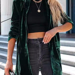 Button Up Long Sleeve Blazer with Pocket